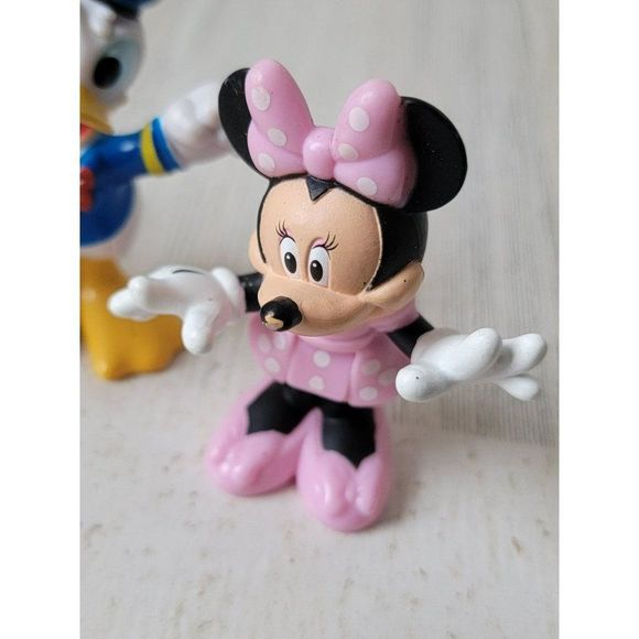 Minnie Mouse Pluto dog Donald Duck set toy figure - Picture 3 of 6